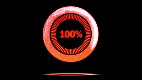 Preloader loading or download Circle Ring bar symbol percent 0 to 100 percent flat animation icon design isolated on black background, Graphics motion flat lay design concept - Powered by Shutterstock - Get 15% off with code: PIKWIZARD15