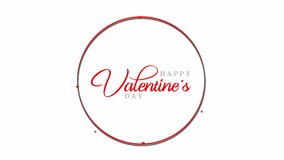Video Saint Valentines Day text with circular framer