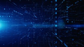 Digital Cyberspace with Particles and Digital Data Network Connections. High Speed Connection and Data Analysis Technology Digital Abstract Background Concept. Seamless Loop. 4K - Powered by Shutterstock - Get 15% off with code: PIKWIZARD15