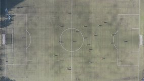 soccer match take a video with a drone
