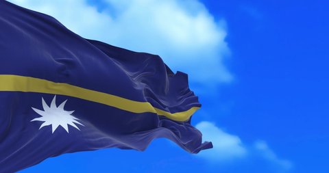 Seamless loop of Nauru flag.	
