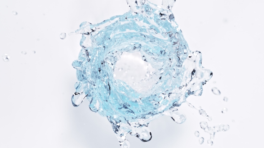 Super Slow Motion of Rotating Water in Twister Shape. Filmed on High Speed Cinema Camera, 1000 fps.