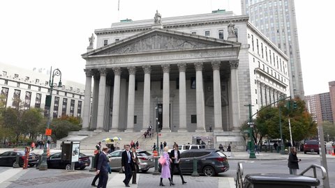 Manhattan, New York,USA - October 25. 2019: Supreme Court in Manhattan during Day