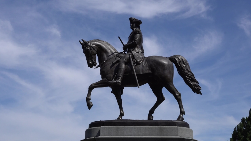 George Washington Equestrian Statue at Public Garden in Boston, Massachusetts
