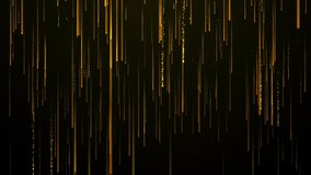 Falling glowing gold streak cascading rain line particles , 4K ,3d abstract animation of particle background. - Powered by Shutterstock - Get 15% off with code: PIKWIZARD15