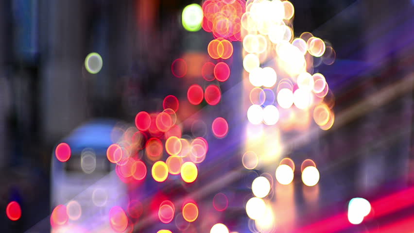 Defocused night lights for abtract background.