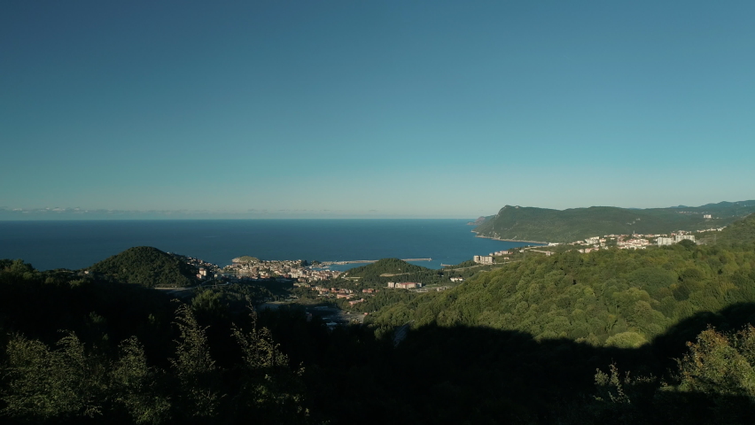 Aerial view of Amasra city landscape in Turkey. 4K Footage in Turkey