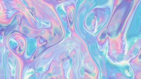 Animated 3D waving fabric texture. Liquid holographic background. Smooth wave surface of silk fabric with ripples and folds of fabric. 4K 3D rendering, seamless looping 3d animation - Powered by Shutterstock - Get 15% off with code: PIKWIZARD15
