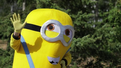 TERNOPIL, UKRAINE - SEPTEMBER 24, 2020: Minions from the cartoon Despicable Me