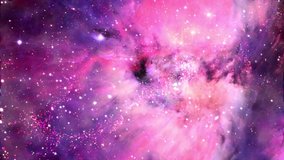 4k Stars and Galaxy Road. Animated Clouds Space Travel. Infinite Space Travel. Video moving stars space background rotation nebula. Incredible space travel. Purple and Pink Nebula Background.