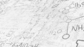 Digital animation of data processing against chemical structures and formulas on white background. school and education concept - Powered by Shutterstock - Get 15% off with code: PIKWIZARD15