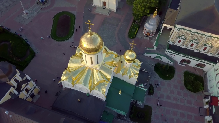 The Trinity-Sergius Lavra. The Monastery of the Russian Orthodox Church. The founder is Sergius of Radonezh. The city of Sergiev Posad.