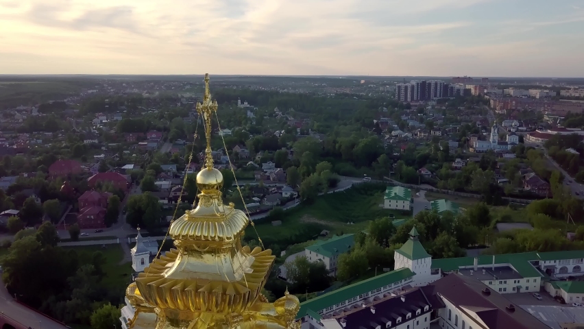 The Trinity-Sergius Lavra. The Monastery of the Russian Orthodox Church. The founder is Sergius of Radonezh. The city of Sergiev Posad.