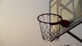 Scoring the winning points at a basketball game, Footage sport basketball concept