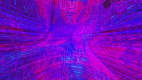 SEAMLESS LOOP 4K. Digital abstract glitch background for the event. Broken growth charts and waveforms in the digital stream. Futuristic purple and pink color scheme. Techno, EDM, Noise.