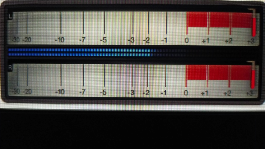 digital audio vu meters vintage style Stock Footage Video (100% Royalty