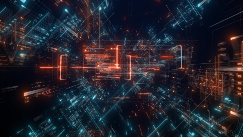 Abstract technology sci-fi circuit background | Shutterstock HD Video #1066096504