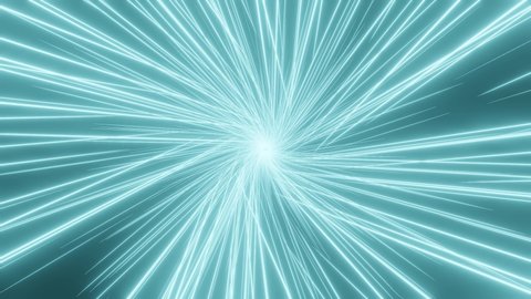 Looping hyperspace tunnel effect eith glowing blue strokes. 3D rendering motion background animation