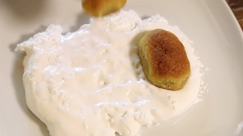Turkish ramadan dessert with pistachio - Kerebiç antep fıstıklı