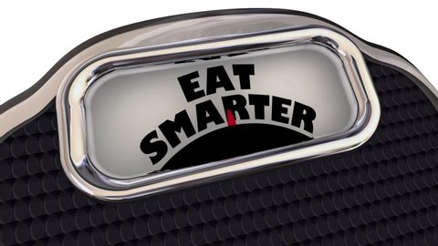 Eat Smarter Scale Healthy Food Diet Choices Weight Loss 3d Animation