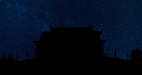Xian Milky Way Stars Night Timelapse
