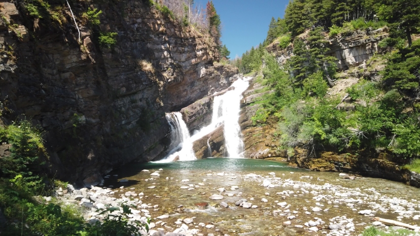 Cameron Falls of Waterton National Park in Alberta, Canada