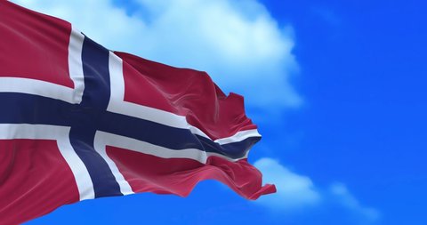 Seamless loop of Norway flag.	