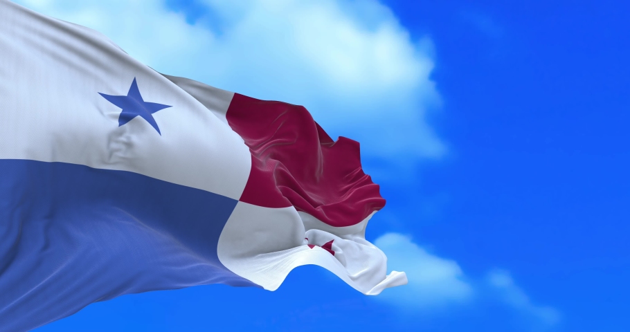 Seamless loop of Panama flag.	