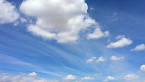 time lapse silky puffy cumulus cloud