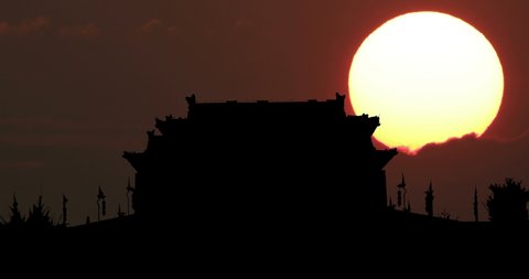 Xian Big Sun Sunrise Timelapse