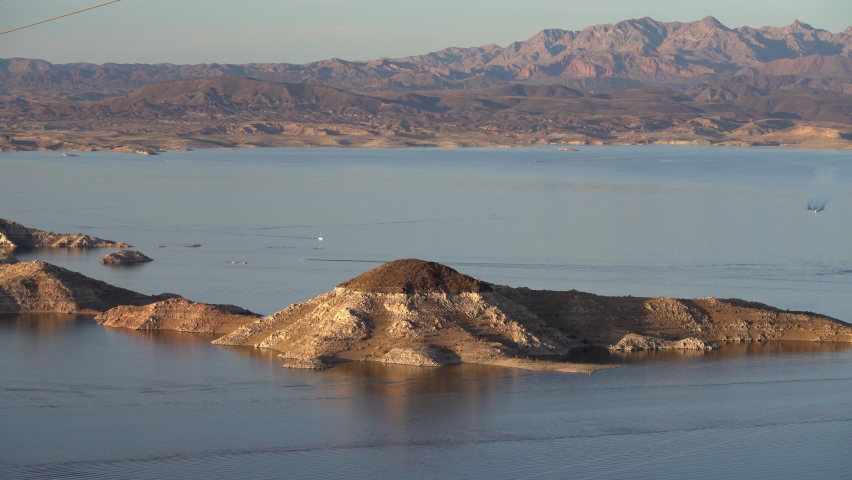 Lake Mead National Recreation Area Sunset from Lake View Overlook Nevada USA Hoover Dam