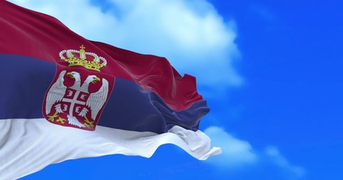 Seamless loop of Serbia flag.
