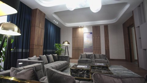 Hotel interior. Premium class hotel room interior. Turkestan. Kazakhstan - January 27 2021
