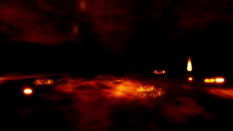 Particle Falling on ground.Abstract Fire Particles Falling , Slow Motion, on Black Background (Stock Footage)