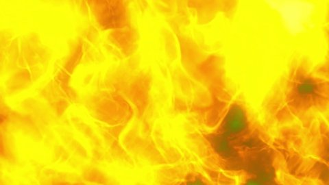 Slow fire flame burn glowing on green screen background, firestorm on fuel on green wall, hot heat energy in nature, hot flame riasing slow and high power energy