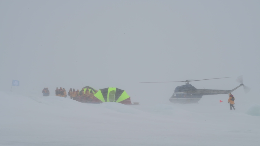 Helicopter operation at Snow Hill