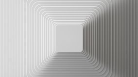 3d render, loop animation of abstract minimal white background twisting. Geometric shapes spin. Rotating deck of square blank cards - Powered by Shutterstock - Get 15% off with code: PIKWIZARD15