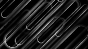 Grey shiny metallic geometric shapes abstract motion background. Seamless looping. Video animation Ultra HD 4K 3840x2160