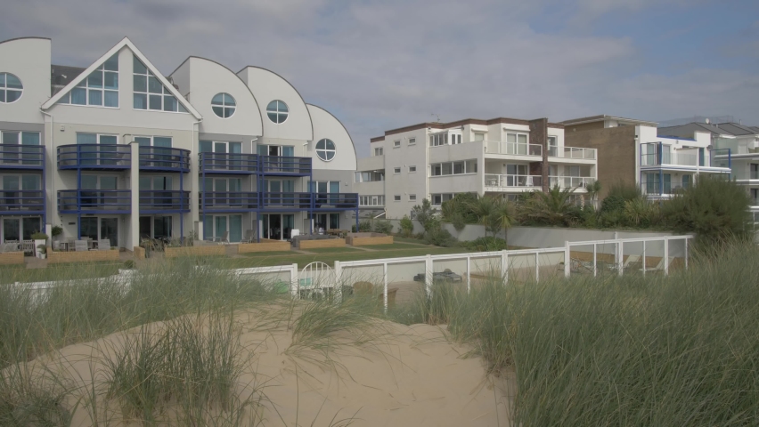 Sand dunes and Sandbanks Beach, Poole, Dorset, England, United Kingdom, Europe