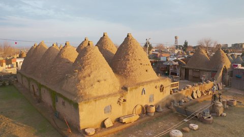 Traditional beehive mud brick desert houses, located in Harran, Sanliurfa. Harran Evleri