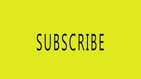 subscribe to my channel motion graphic video on bright background