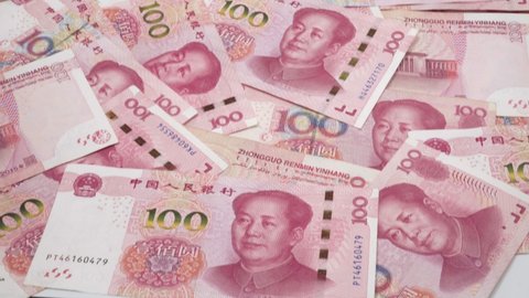Chinese 100 RMB ,Yuan banknotes from China's currency.