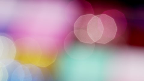 Light Leaks abstract 4K footage. Moving blinking circle lens glow flare bokeh overlays natural animation defocused blurred color background. Compositing over your footage, stylizing video, transitions