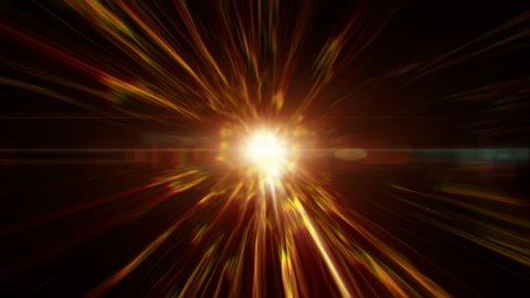 Abstract plasma tunnel through time. 3d animation
