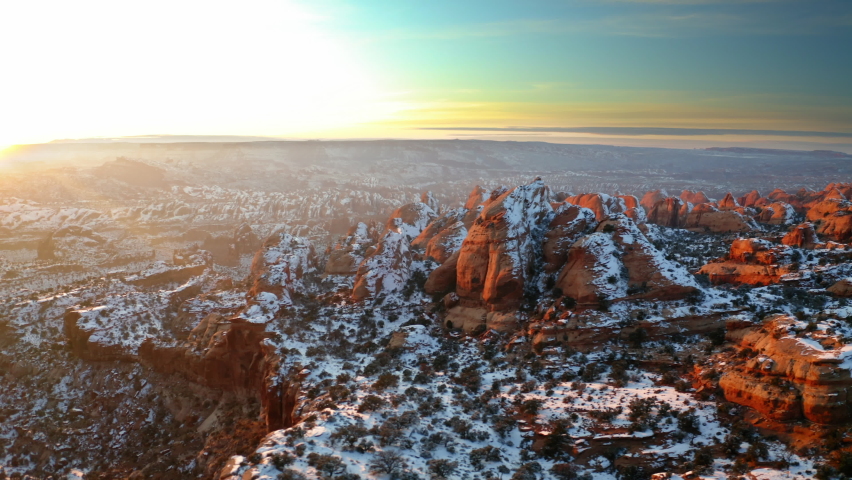 Drone Snowy Mountains Utah 4K 30FPS
