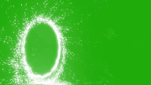 4K Fire sparks portal animation. Particles sparks circle motion. Energy portal background.