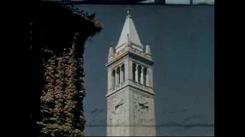 CIRCA 1960s - Students attend various classes at the University of California, as seen in this home video footage from the 1960s.