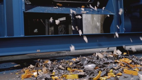 Plastic shredder. Plastic Recycling Container Shredder Waste Crusher. Fraction