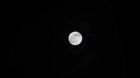 Full moon in night sky.