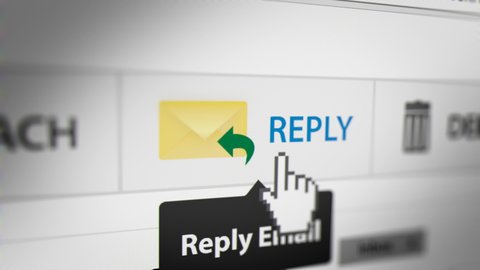 Mouse Cursor Clicking Reply Mail Button